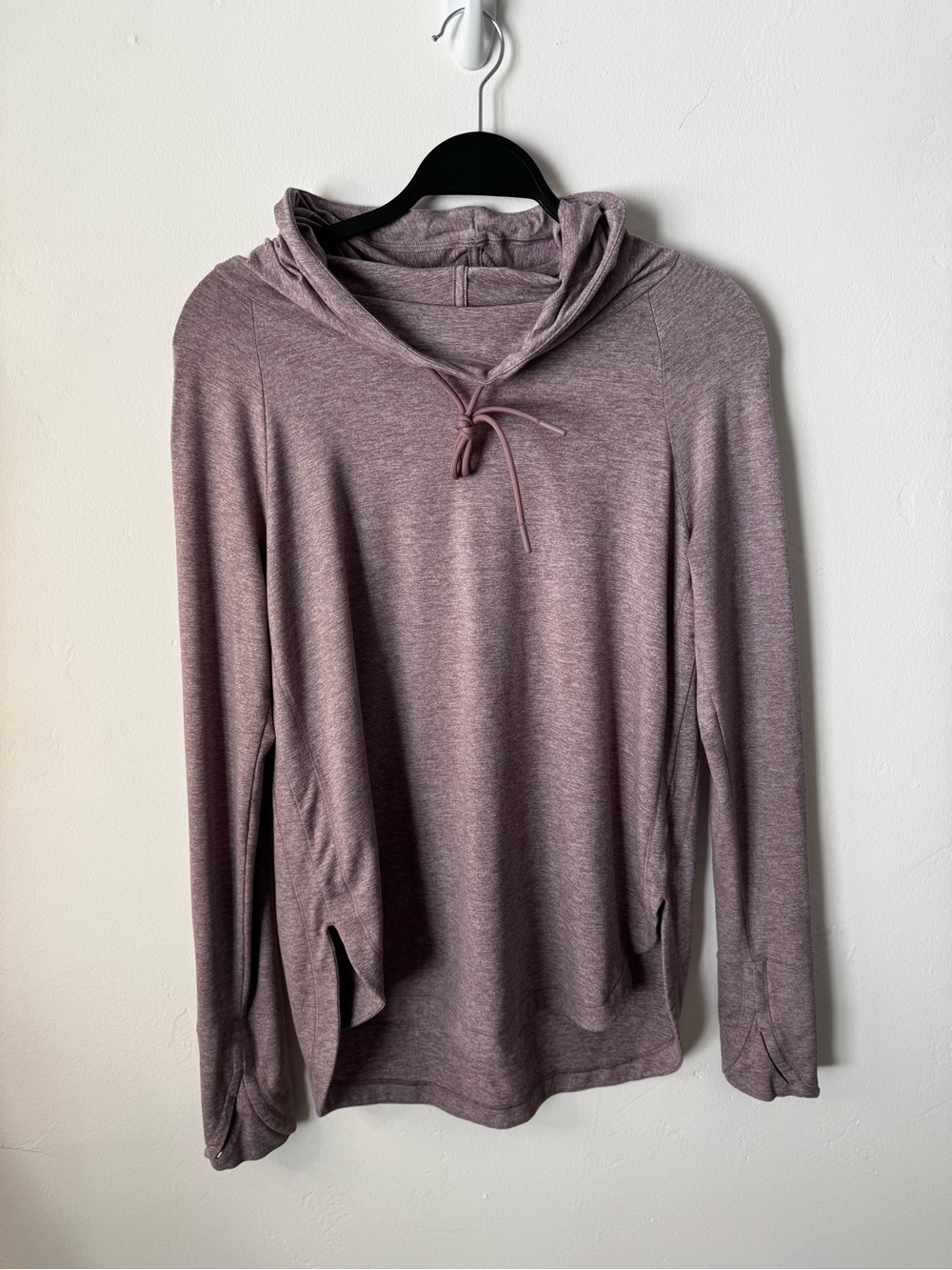 Athleta Heathered Rose Mauve Crew Neck Top